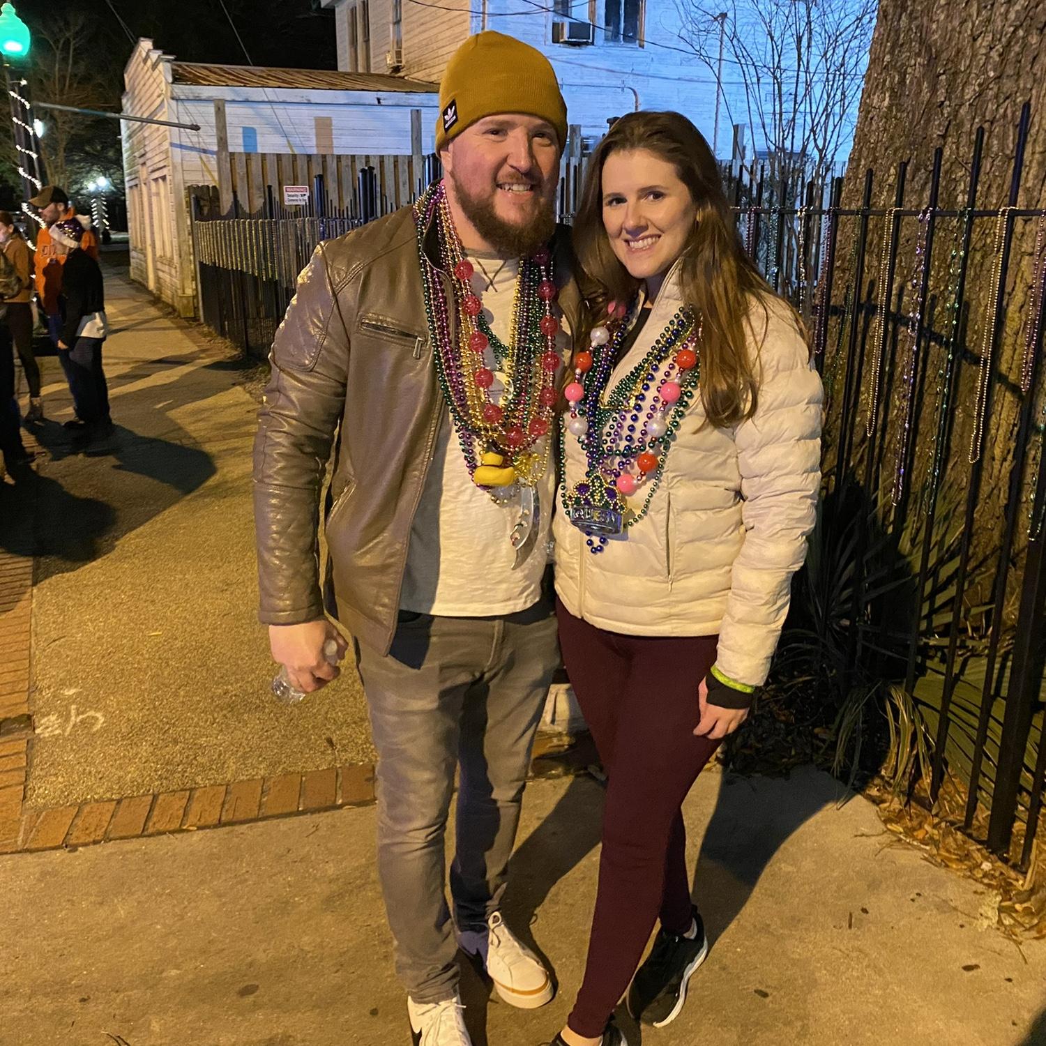 Our first Mardi Gras parade together