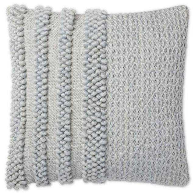 Magnolia Home By Joanna Gaines Fritz Square Throw Pillow in Light Blue