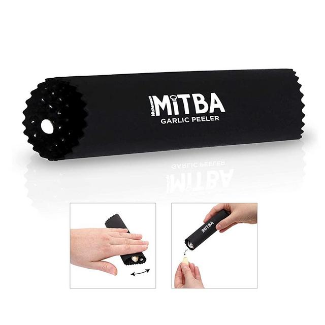 Garlic Peeler by MiTBA It's Easy and Quick to Peel Garlic Cloves with the Best Silicone Tube Roller. Peeling Without Smell From Hands! Innovative Design with Inner Bulges.