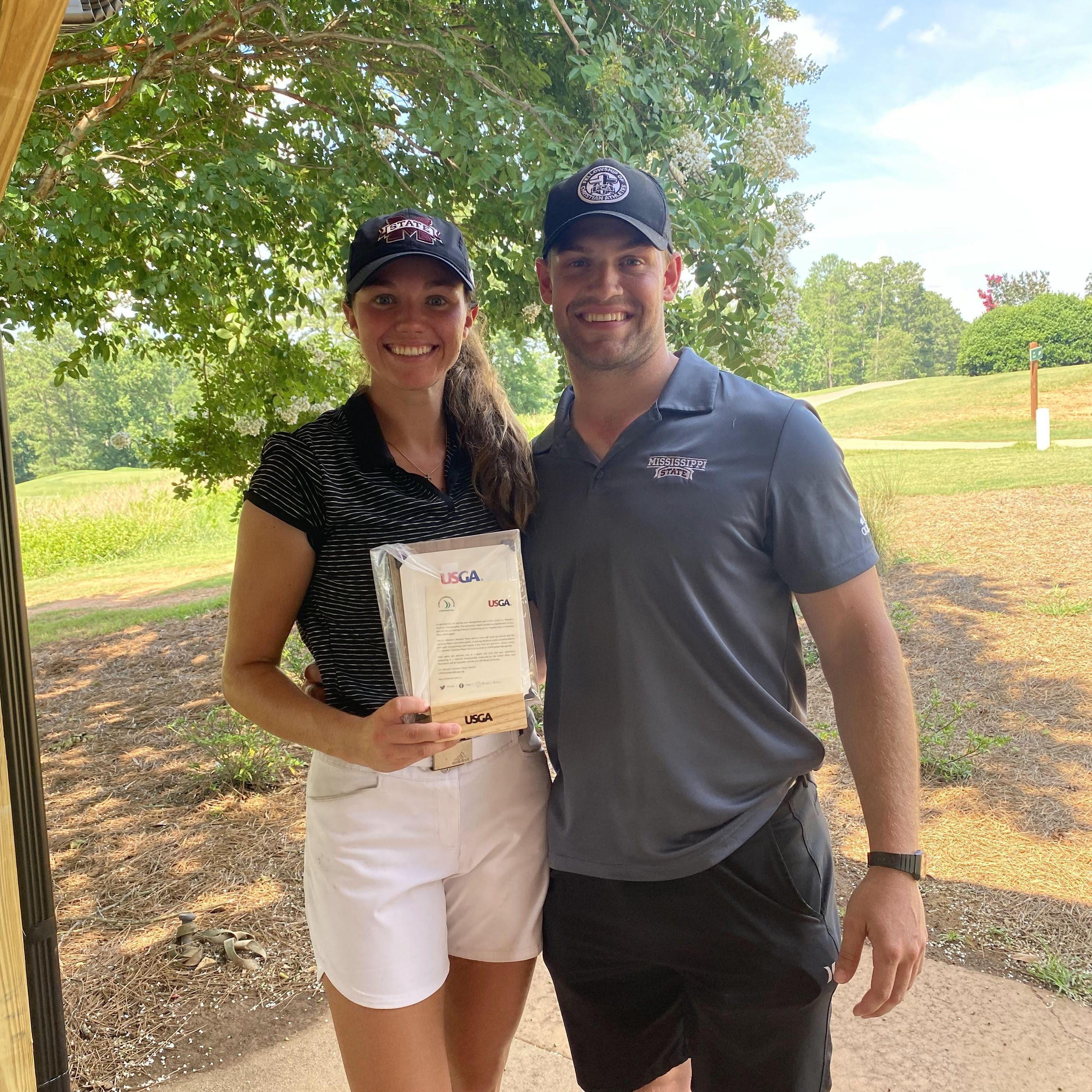 First time caddying for Hannah which led to her first U.S. Women's Am!