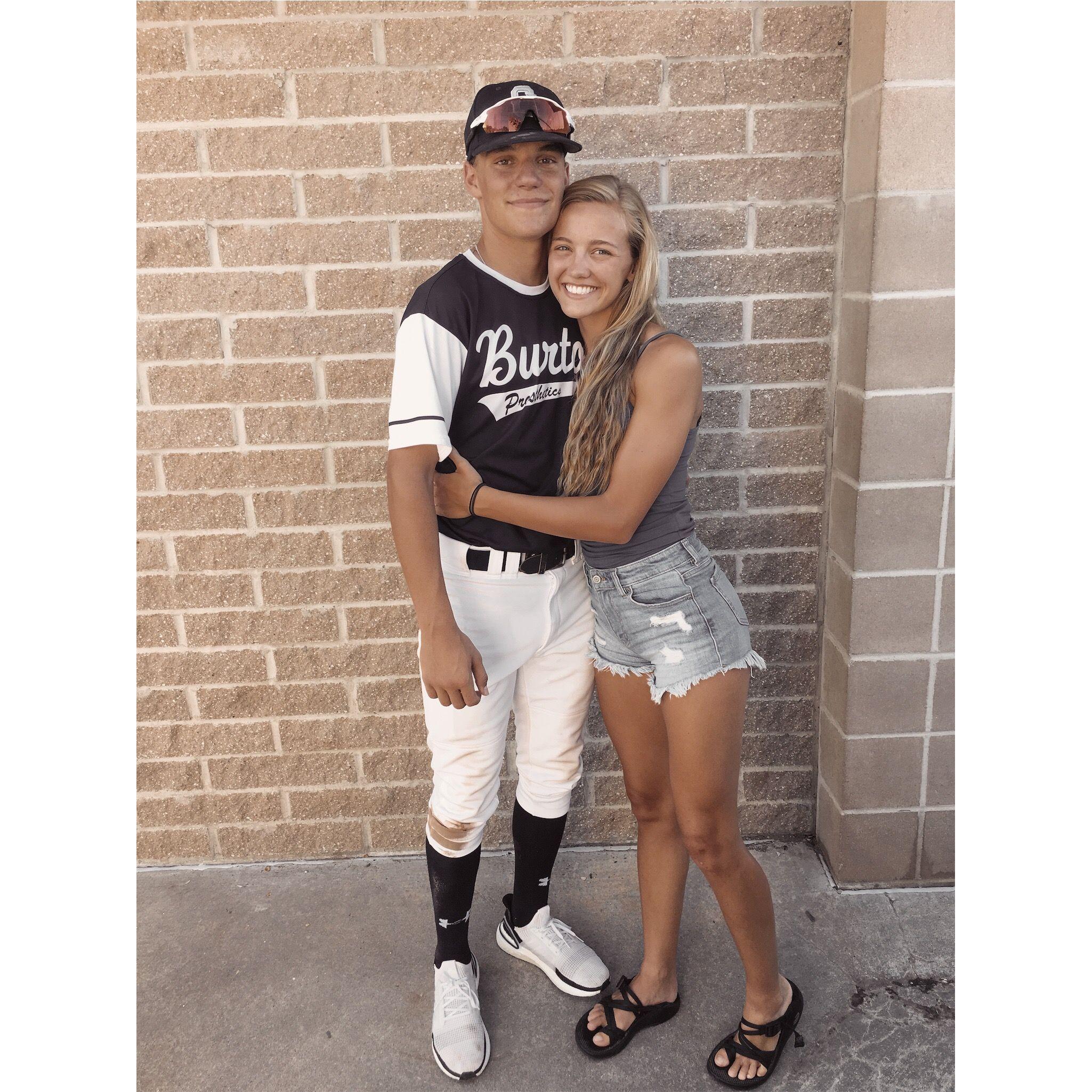 I convinced my mom to let Gabby and I drive to KC to watch the boy I had been dating for 2 months play baseball