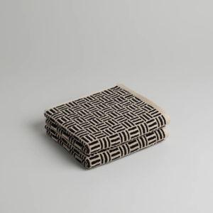 Shop BAINA | TORRENS Organic Cotton Hand Towel | Sand + Noir ·