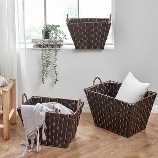 Clara 3-Piece Rectangular Hand Woven Basket Set