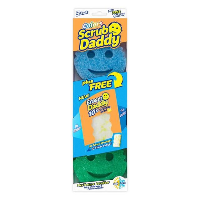 Scrub Daddy® 3-Pack Cleaning Sponges with Eraser Daddy