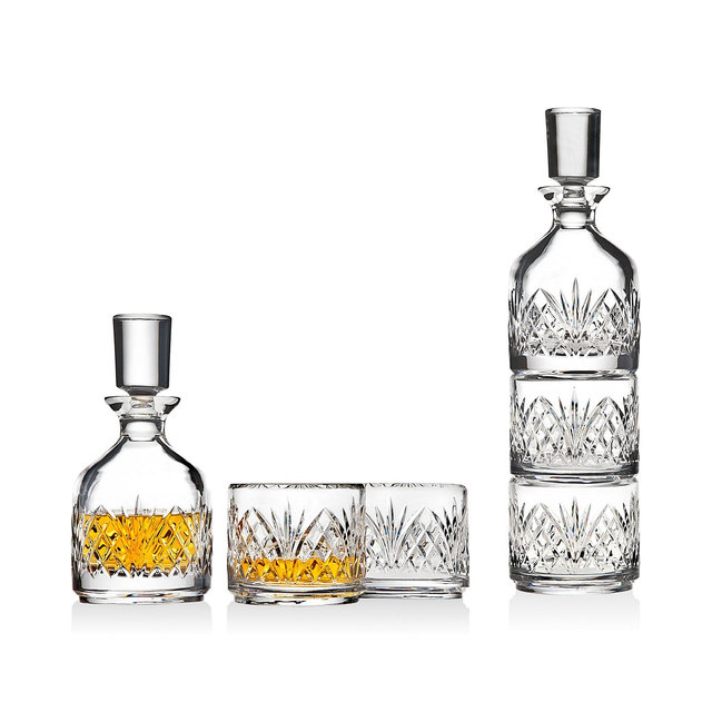 Godinger Dublin Stackable Decanter with 2 Glasses