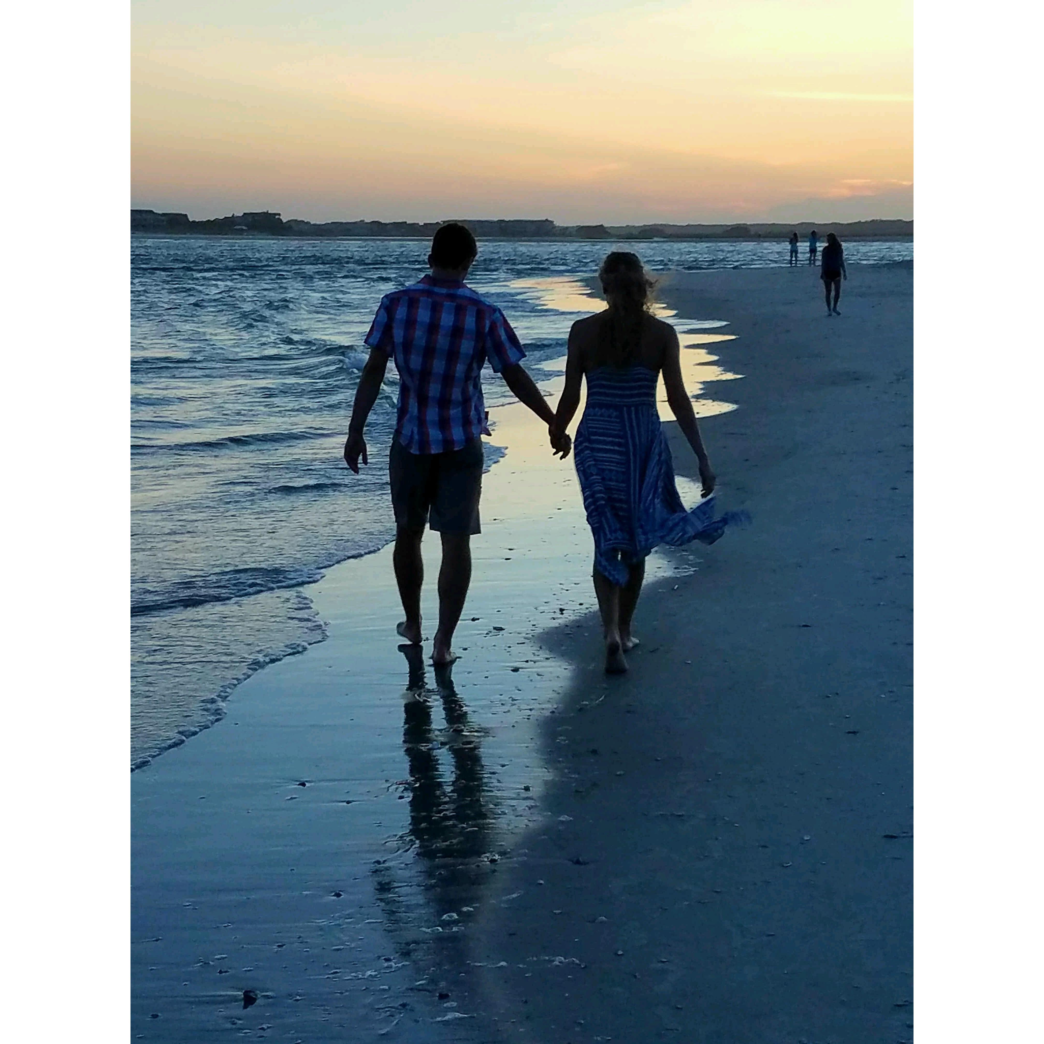 We also really do 'love long walks on the beach'.