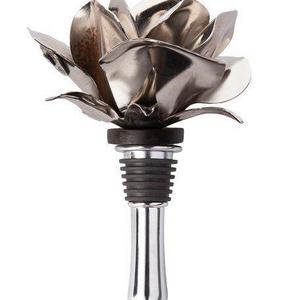 Jan BarboglioGuadalupe Nickel Wine Bottle Stopper with Built-In Corkscrew