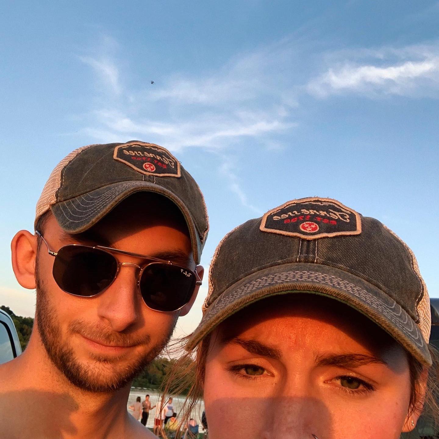 Our beloved matching hats we got at Cracker Barrel <3