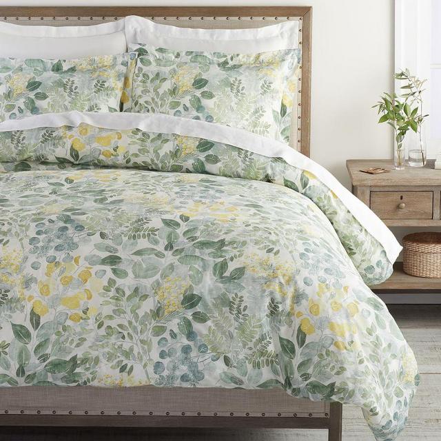Multi Botanical Garden Organic Cotton Duvet Cover, Full/Queen