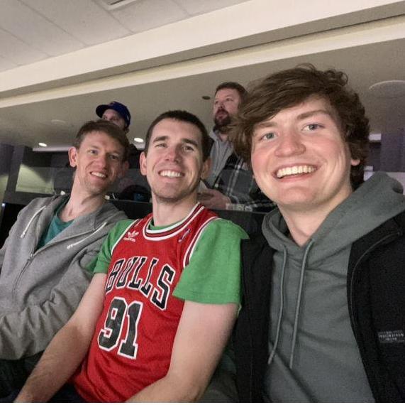 Nick with his brothers immediately after meeting Molly. Notice a special glow in that smile?
