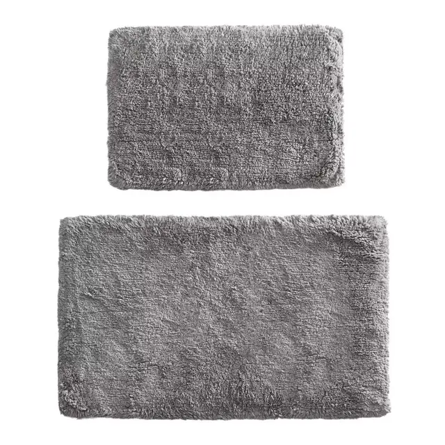 Madison Park Signature 2-Piece Ritzy Bath Rug Set in Grey