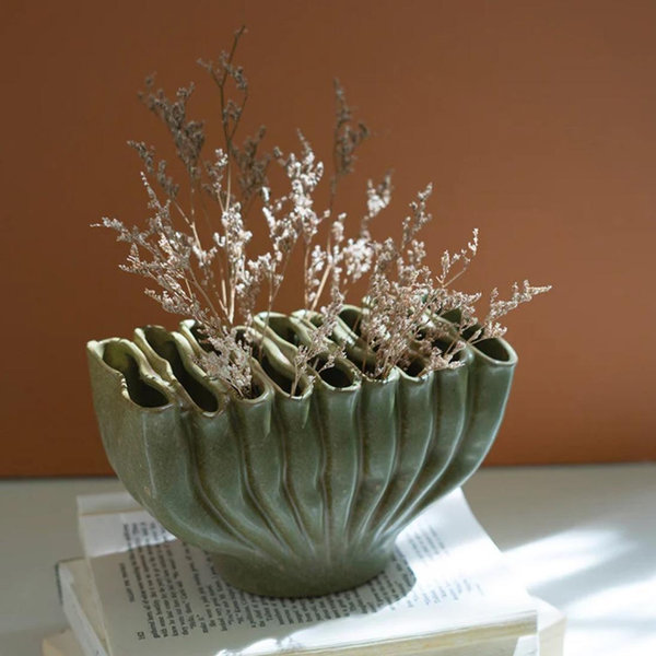 Cermaic Folds Vase