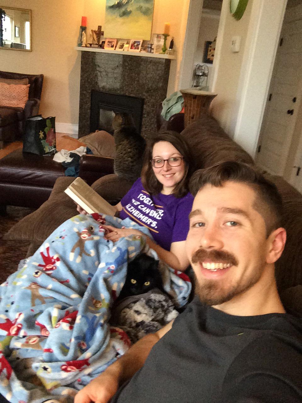 2018 at home in Everett with the kitties