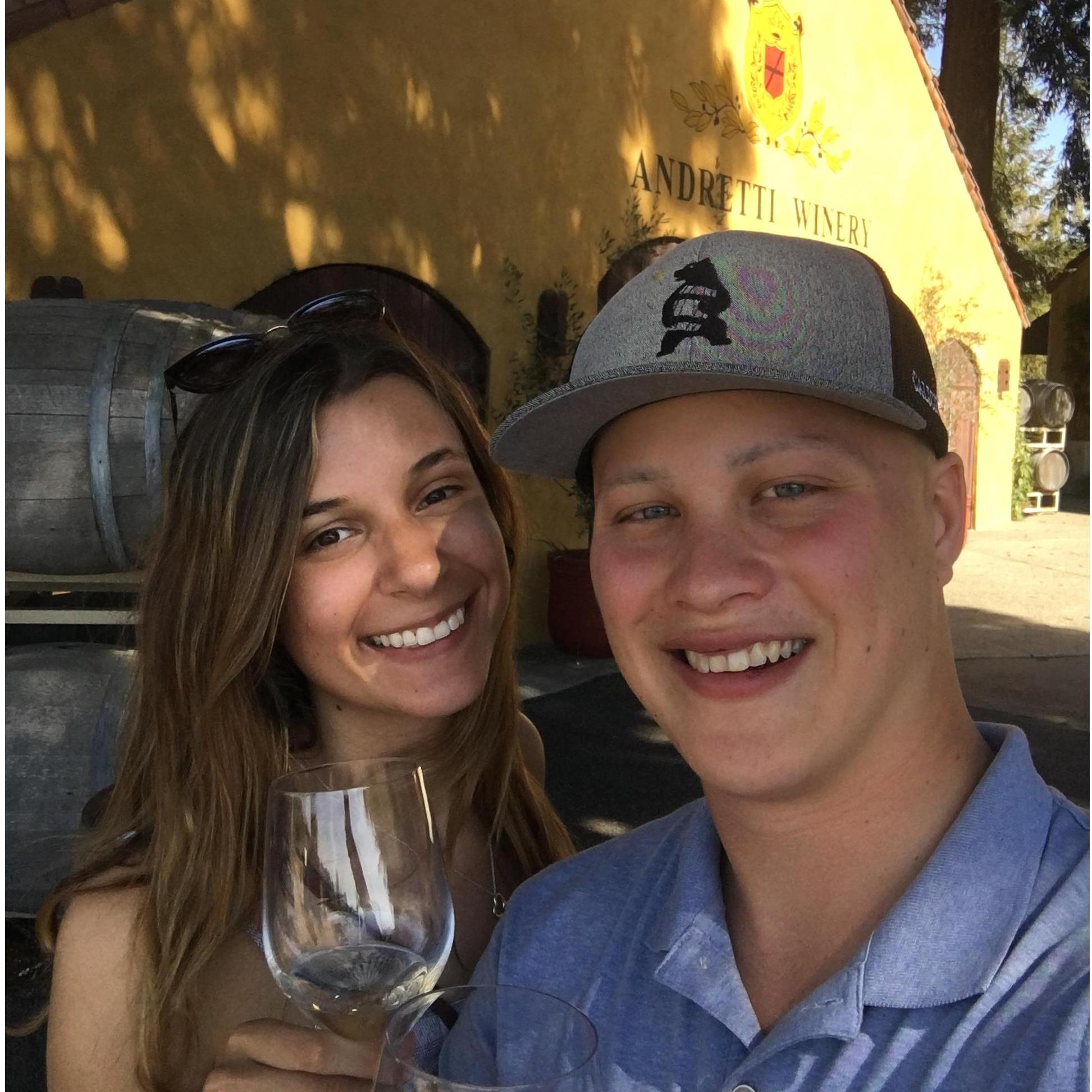 Wine tasting in Napa, California  
2019