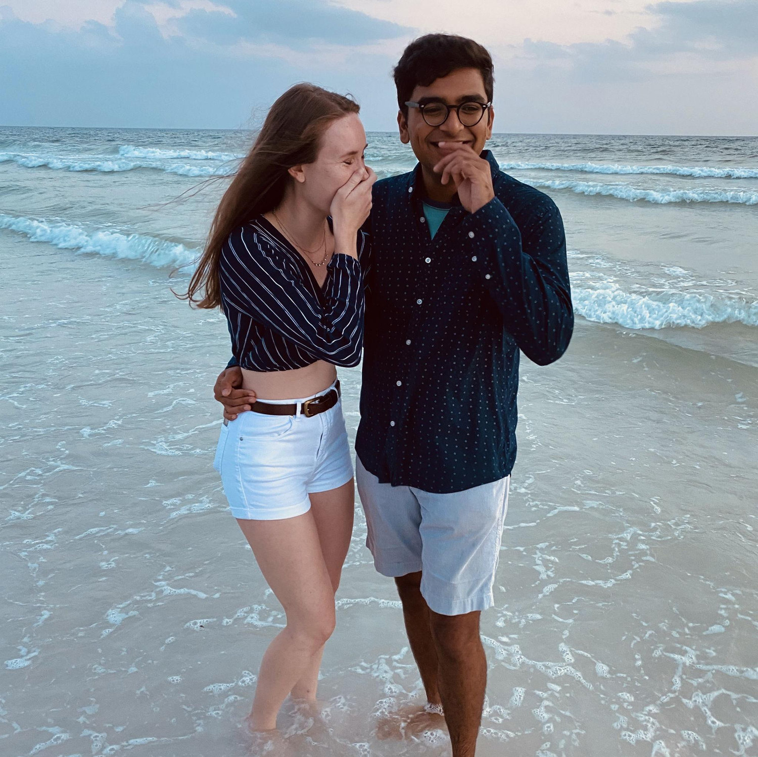 Our first picture together. Making each other laugh since day one.