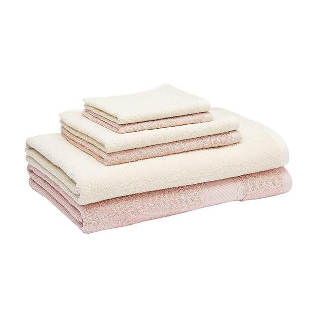   Basics 6-Piece Fade Resistant Bath towel, Hand