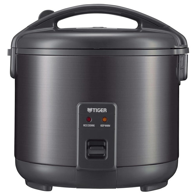 Tiger JNP-S18U-KY 10 Cup Capacity White Rice Cooker with Non-Stick Inner Pot, Retractable Power Cord, and Keep Warm up to 12 hours (Obsidian Black)