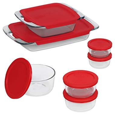 Pyrex Easy Grab Glass Bakeware and Food Container Set (14-Piece)