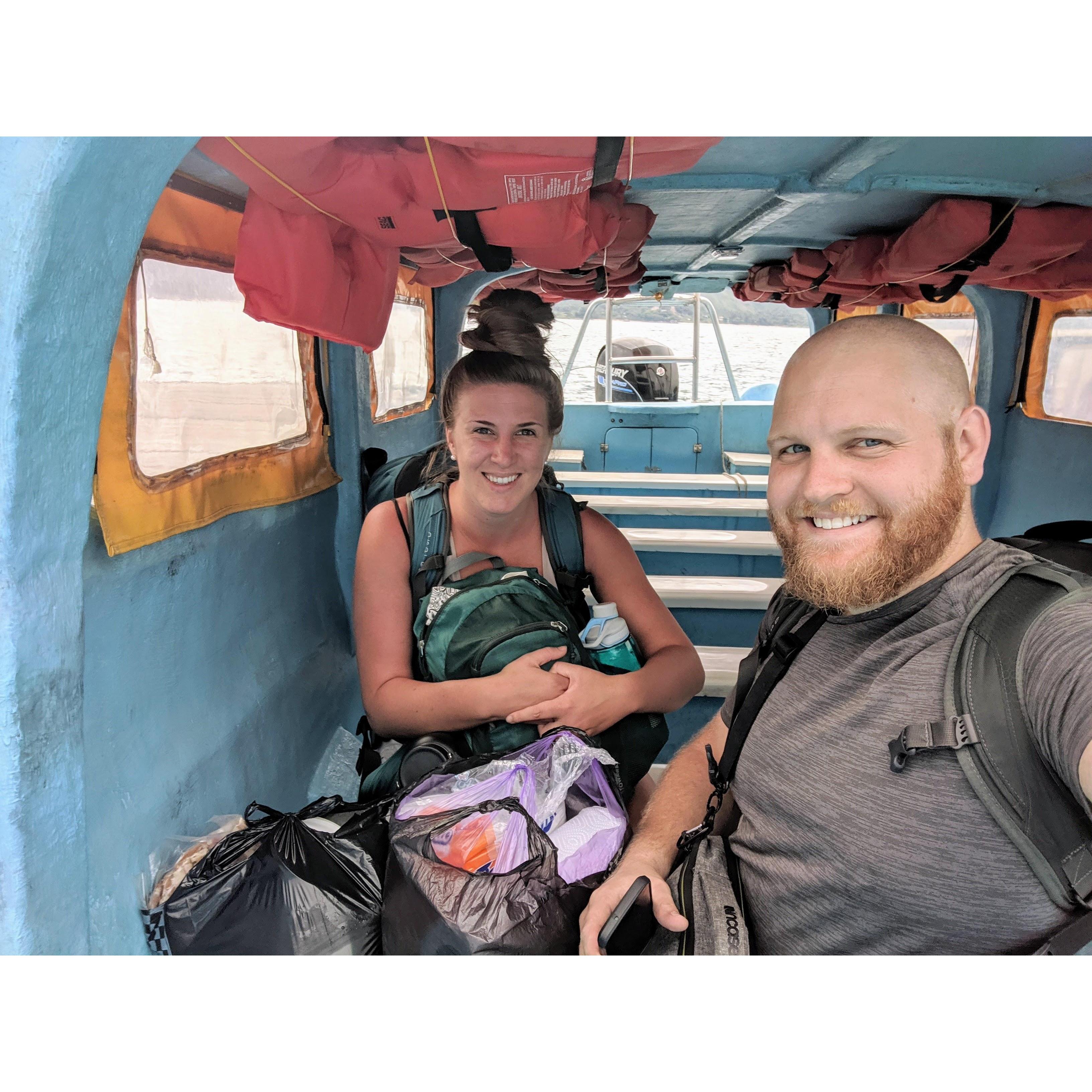 Water taxi in San Pedro, Guatemala
