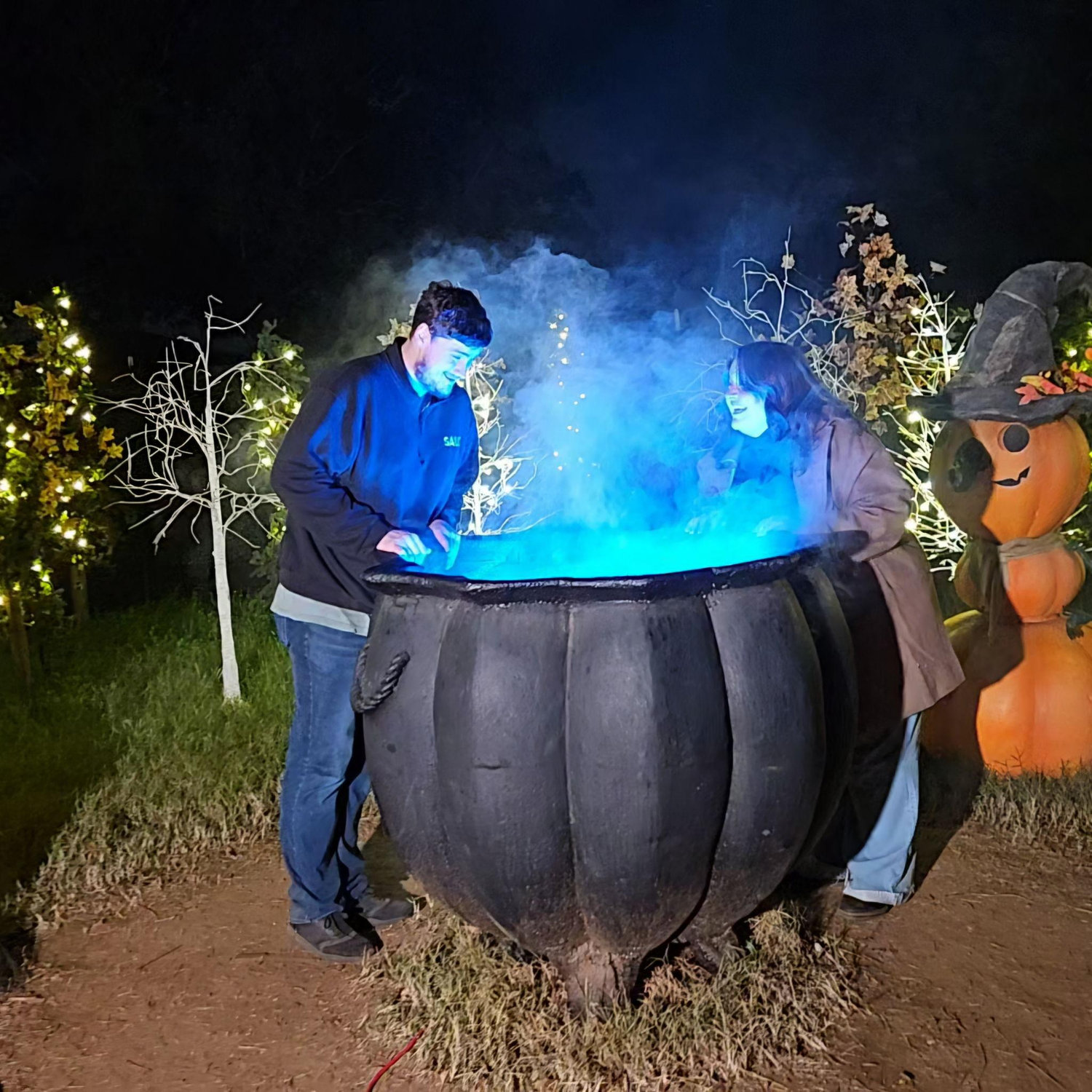 I was supposed to look all spooky-like into the cauldron, but I kept forgetting lol