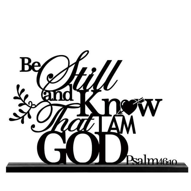 Jetec I Still Remember The Days I Prayed Sign Inspirational Table Blessed Signs Motivational Decor Farmhouse Table Home Centerpieces Faith Wooden Shelf for Living Room Office(Be Still)