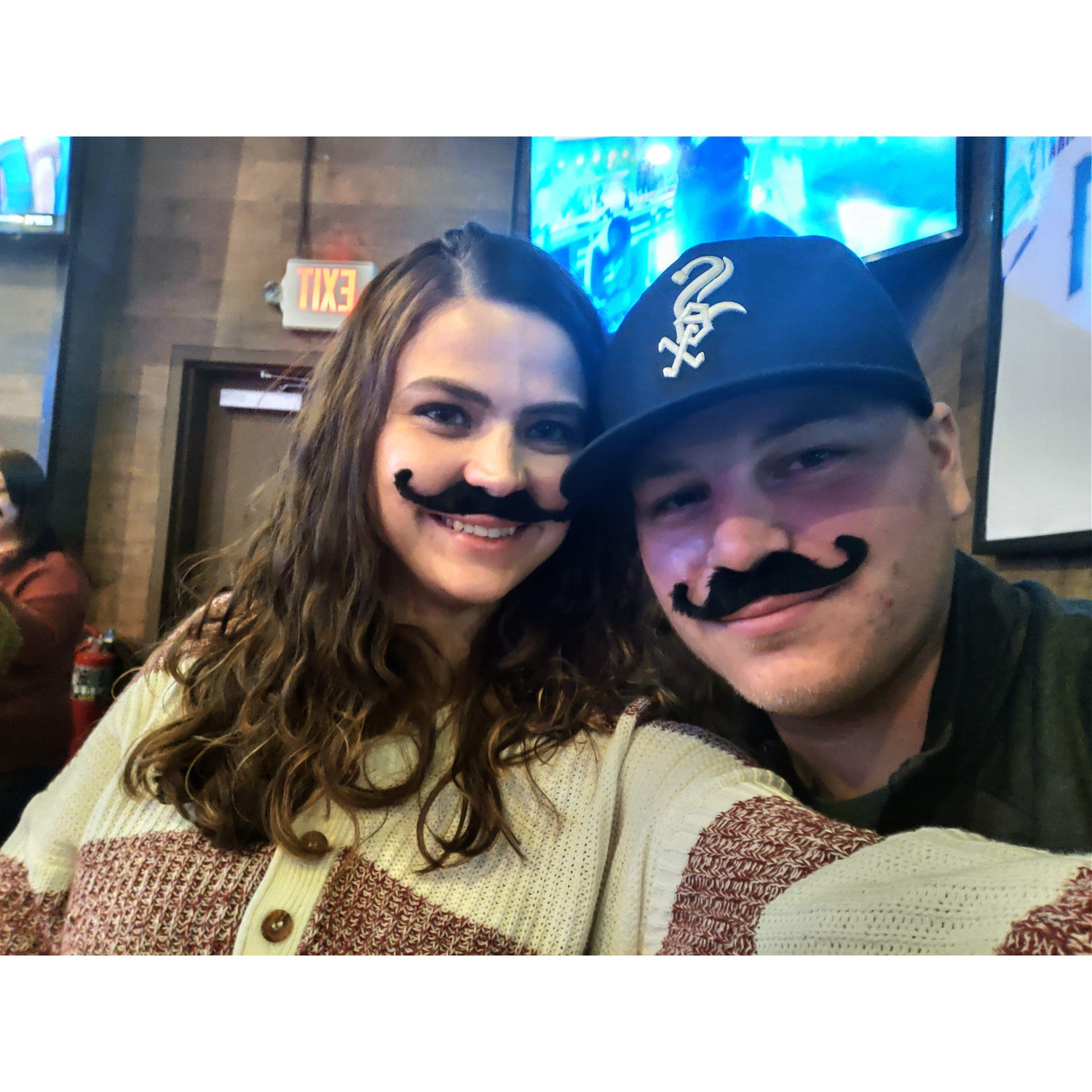 Getting goofy at a friend's birthday party!