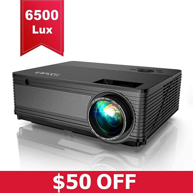 YABER Native 1080P Projector 6500 Lux Upgrad Full HD Video Projector (1920 x 1080) Support 4k and Zoom, Home Projector Compatible with TV Stick,HDMI,VGA,USB, Smartphone,PC,Xbox