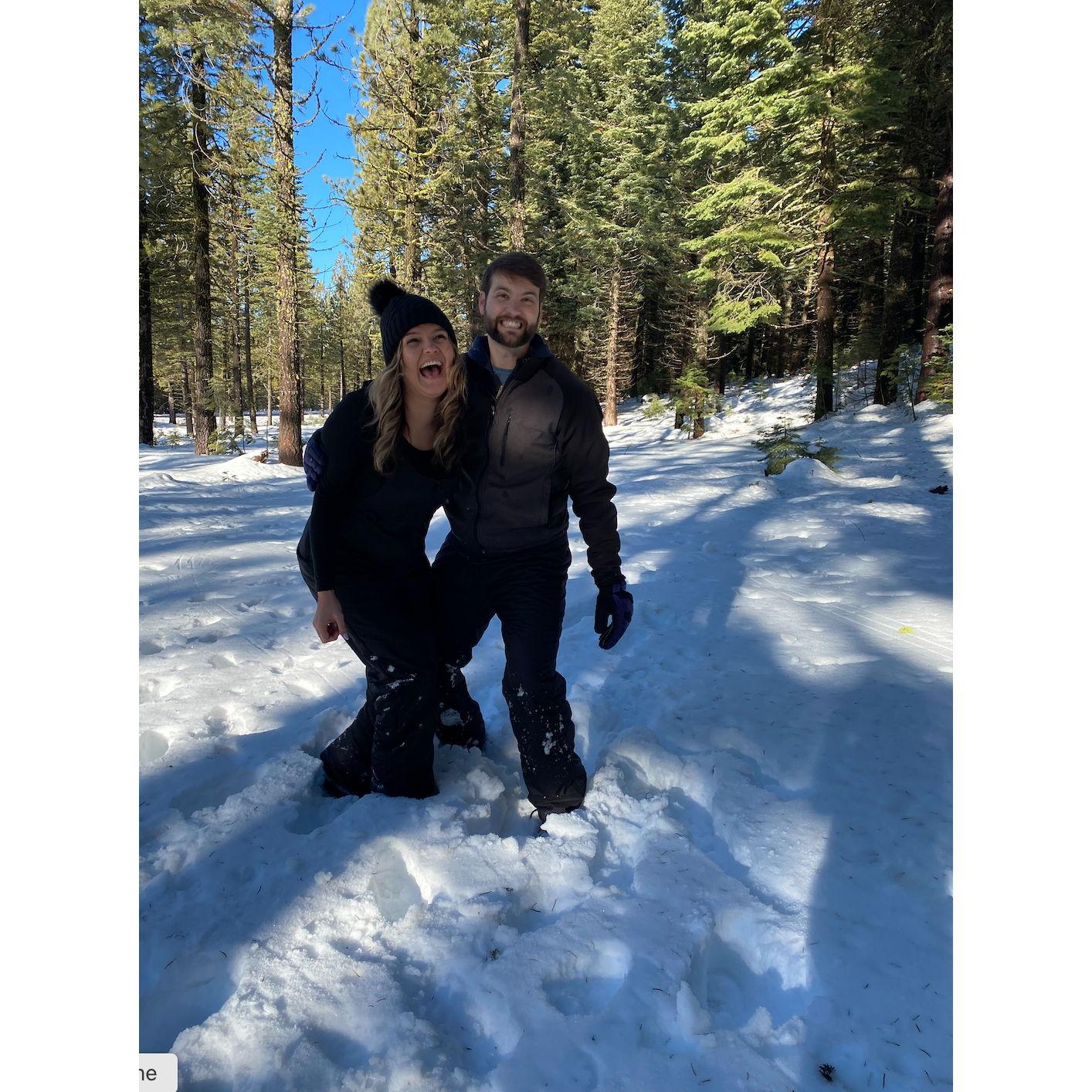 First family day at the snow