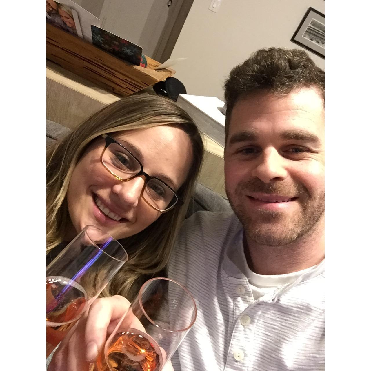 What 30 year-olds do on New Years Eve, stay home, together. hahaha