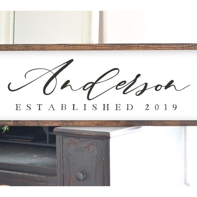 Personalized Last Name Wood Framed Sign...