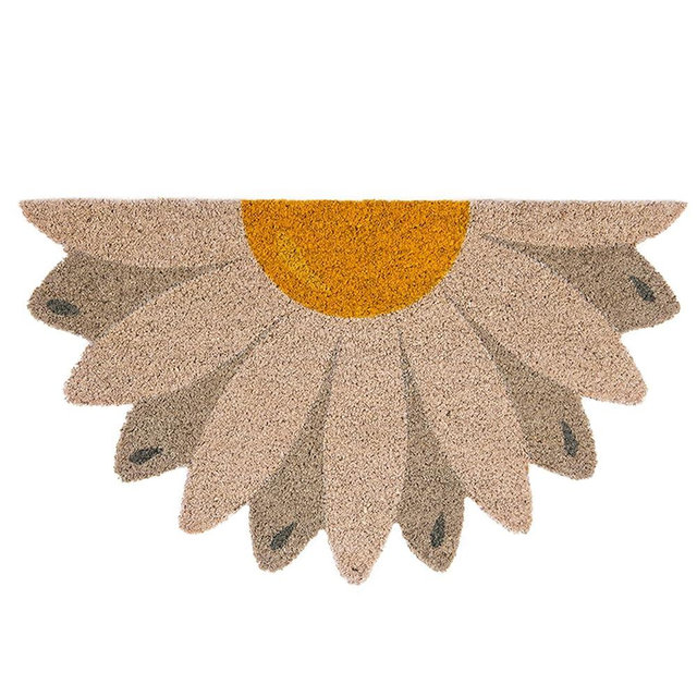 Fisura – Doormat Outdoor Entrance, Outdoor mats for Front Door, Welcome mat. Made of Coconut Fiber with Non-Slip PVC Base, Doormat Hand-Painted, 30 x 18 inches. (Daisy)