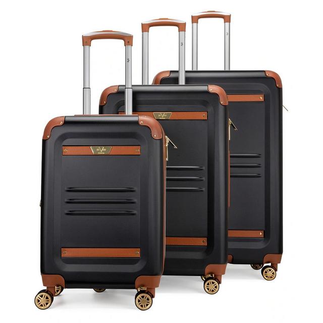 V19.69 Italia Vintage-Like 3 Piece Expandable Retro Luggage Set