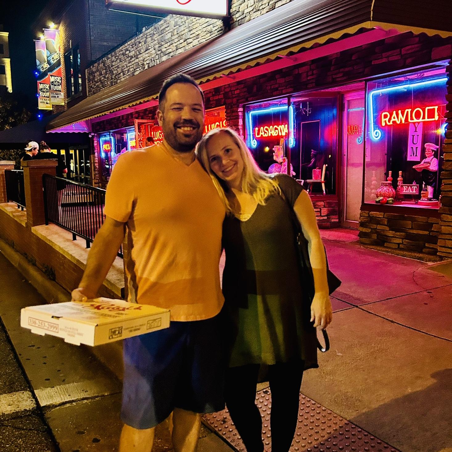 John’s first time back at Luigi’s since being back in Akron.