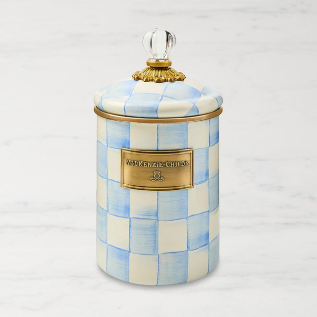 MacKenzie-Childs Sky Check Medium Canister