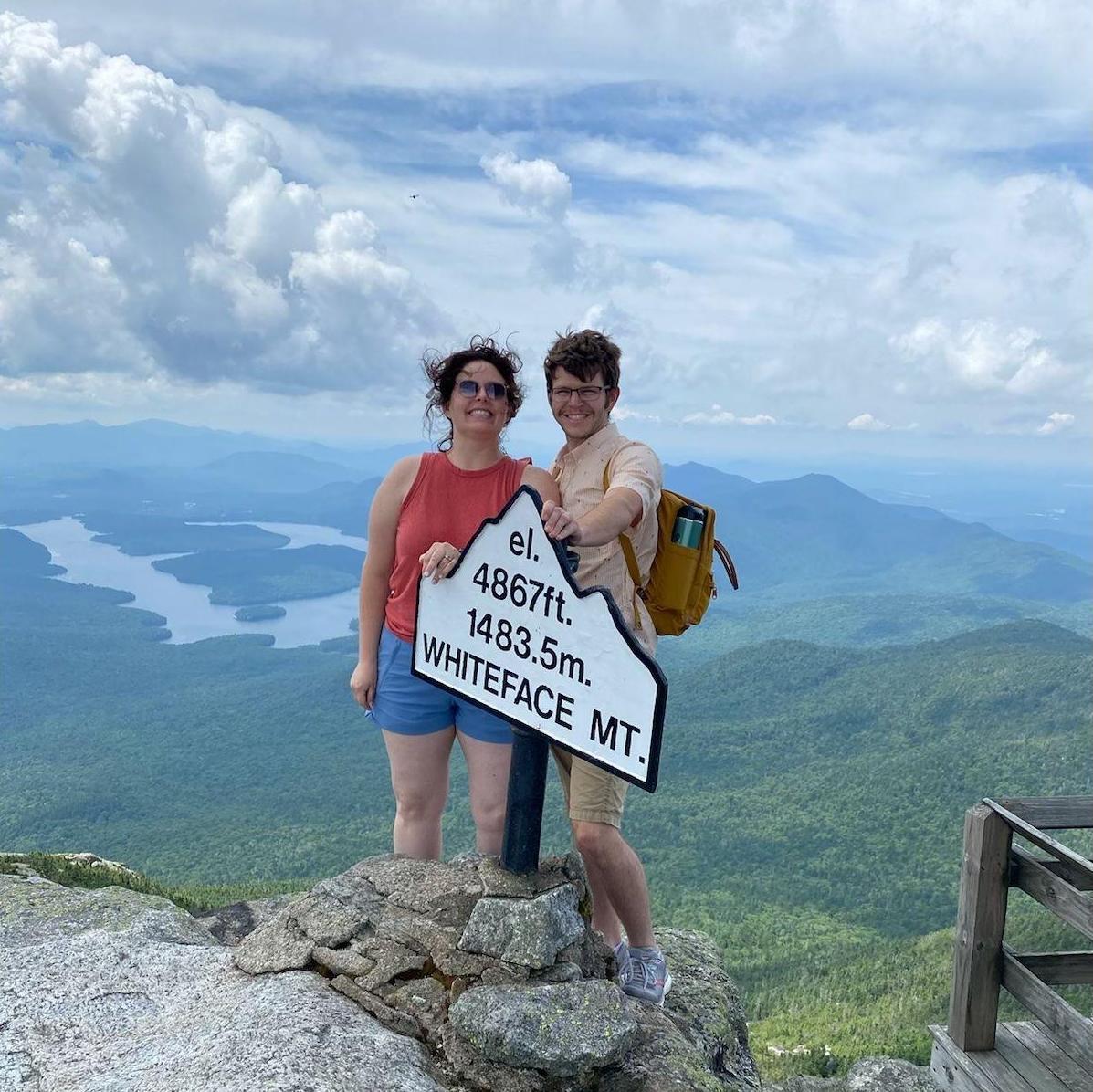 After Jen said "Yes" in Lake Placid, NY.