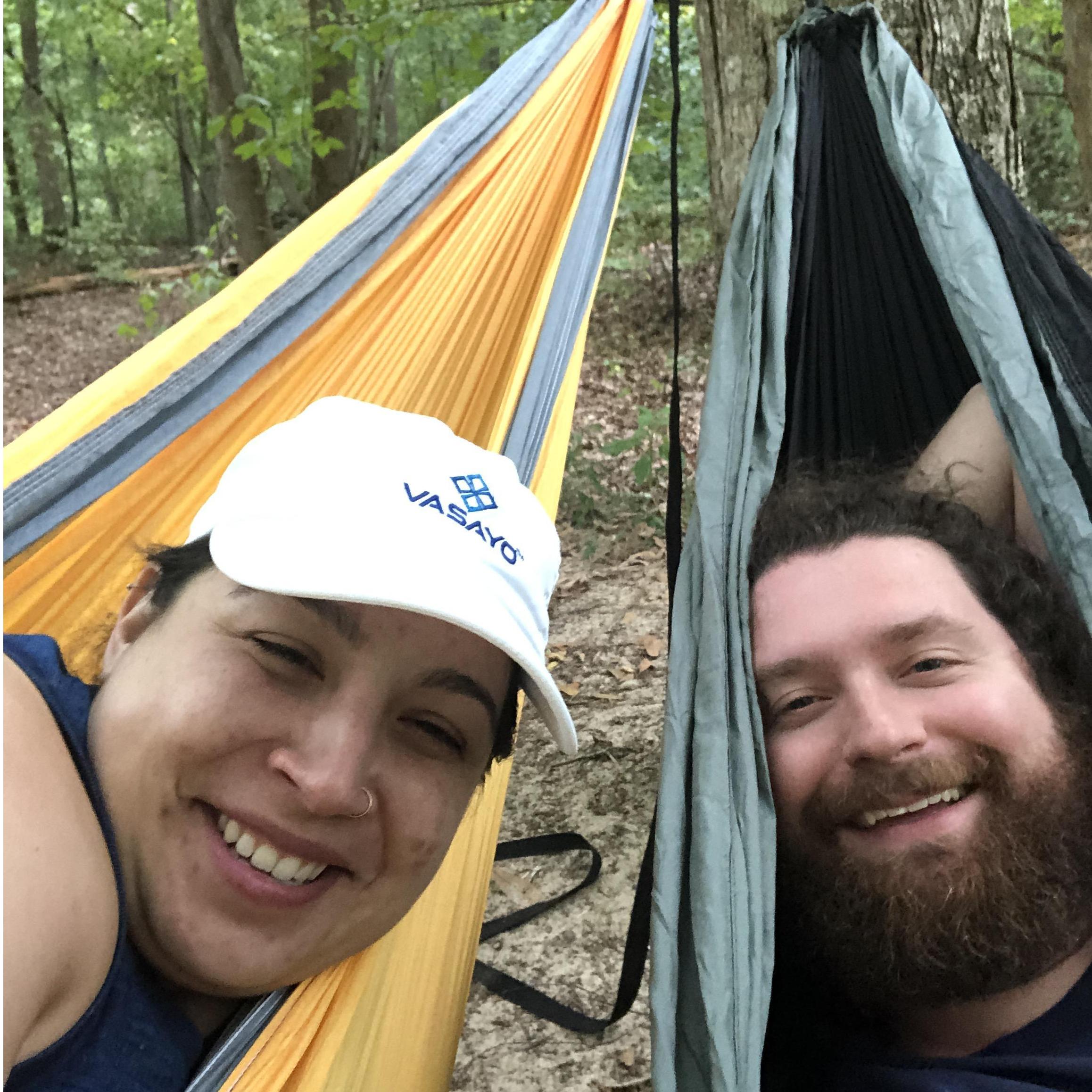 Hammocking in Sweetwater Creek State Park!
