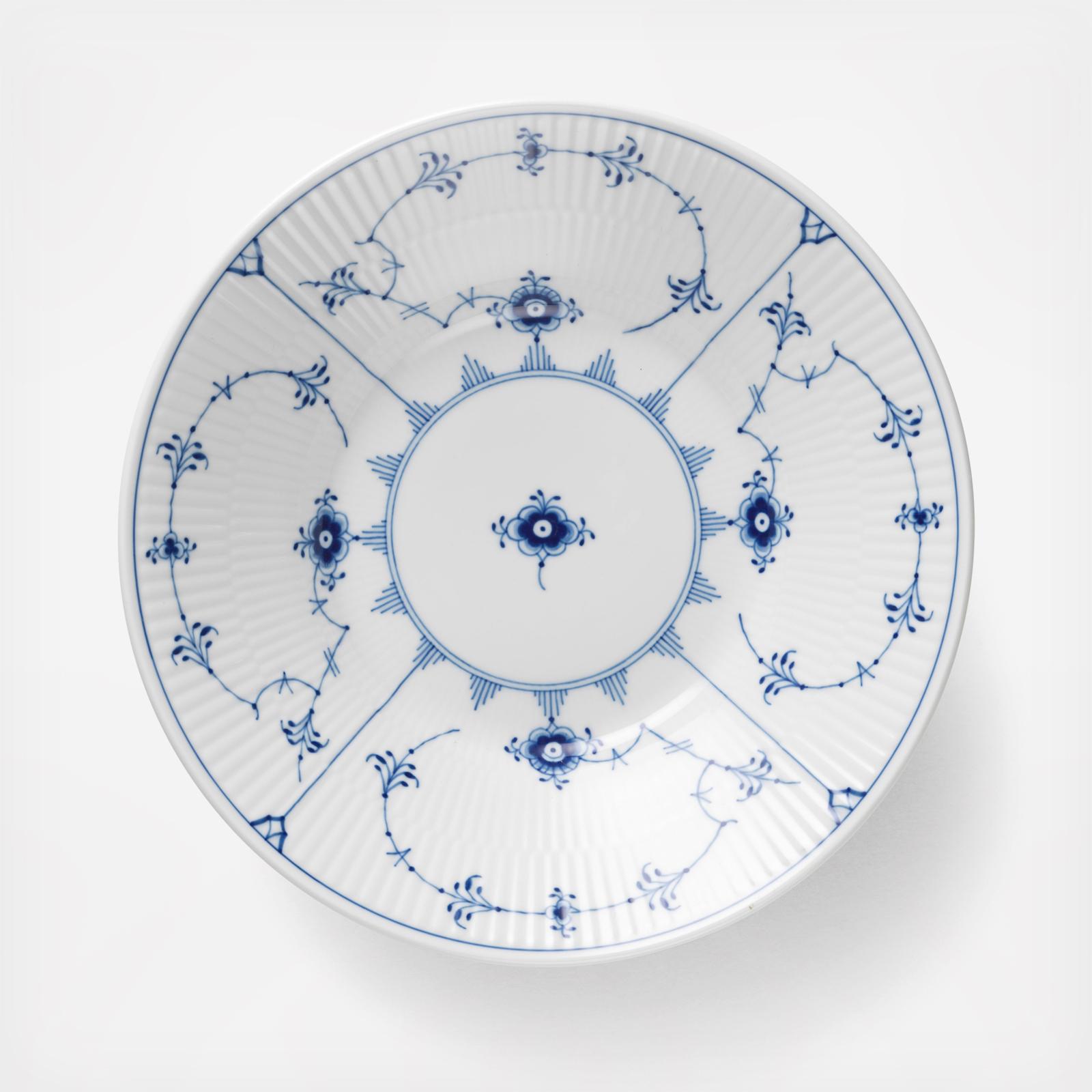   Blue Fluted Plain プレート Royal Copenhagen, Blue Fluted Plain Deep Plate | Zola