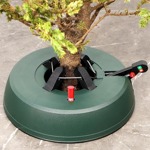 Blissun Christmas Tree Stand with Water Reservoir, Fast Clamp, Foot Pedal, Water Level Indicator, Fits up to 8FT Real Trees ASIN SKU