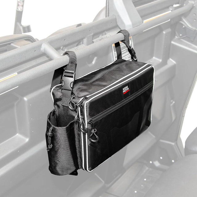 KEMIMOTO UTV Roll Cage Storage Bag Compatible with Polaris Ranger/RZR/Pioneer/Talon/Can-Am Defender/Teryx krx4/Mule, Dimensions 13" x 9", 1680D Seatback Bag Replaces #0SH55-HL8-A00 (Only For 4 Door)
