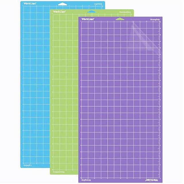 WORKLION Cutting Mat 12x24 for Cricut: Cricut Explore One/Air/Air 2/Maker Variety Adhesive Sticky（StandardGrip,LightGrip,StrongGrip）Non-Slip Durable Mat - Replacement Accessories for Cricut