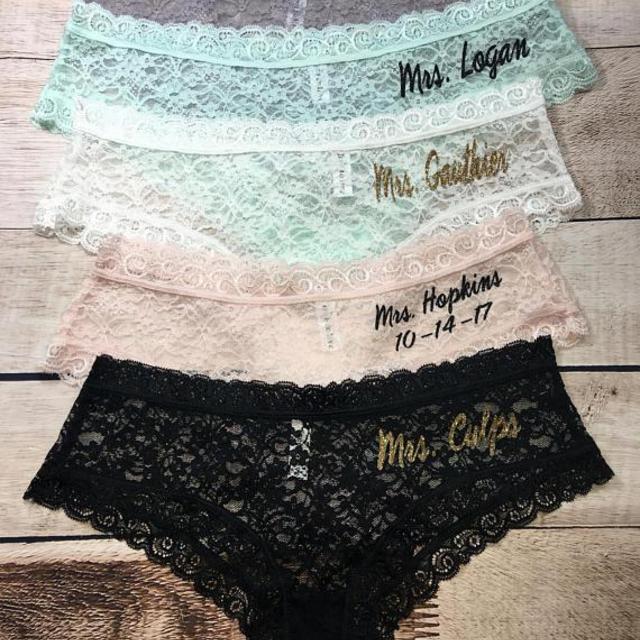 Bride Underwear, Personalized Panties, Bride gift, Wedding Lingerie, Bridal Shower, Something new, Anniversary, Bridesmaid Gifts