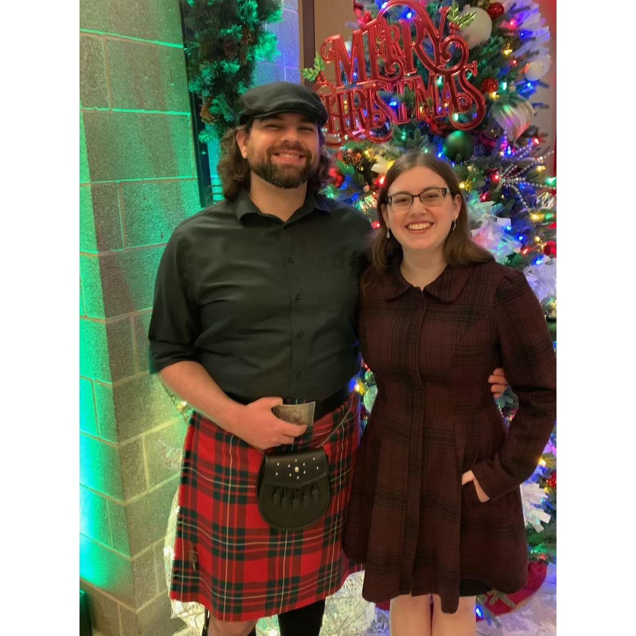 All dressed up at the Portland Singing Christmas Tree