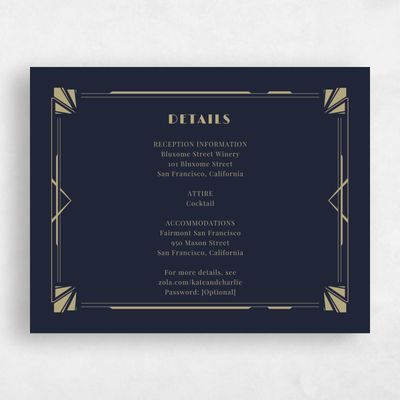 Navy, Blue Wedding Enclosure - Baker