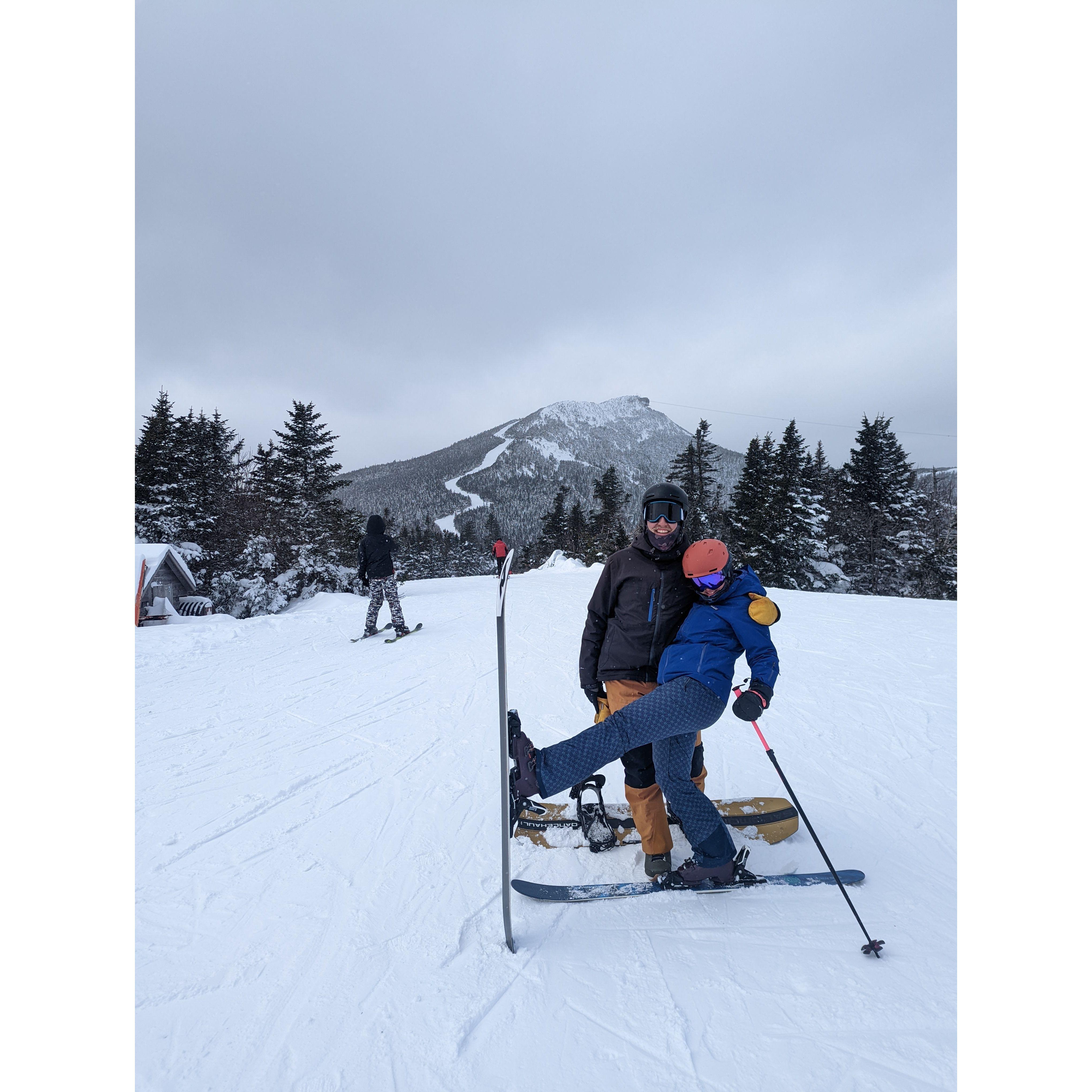 Skiing at Jay in ME