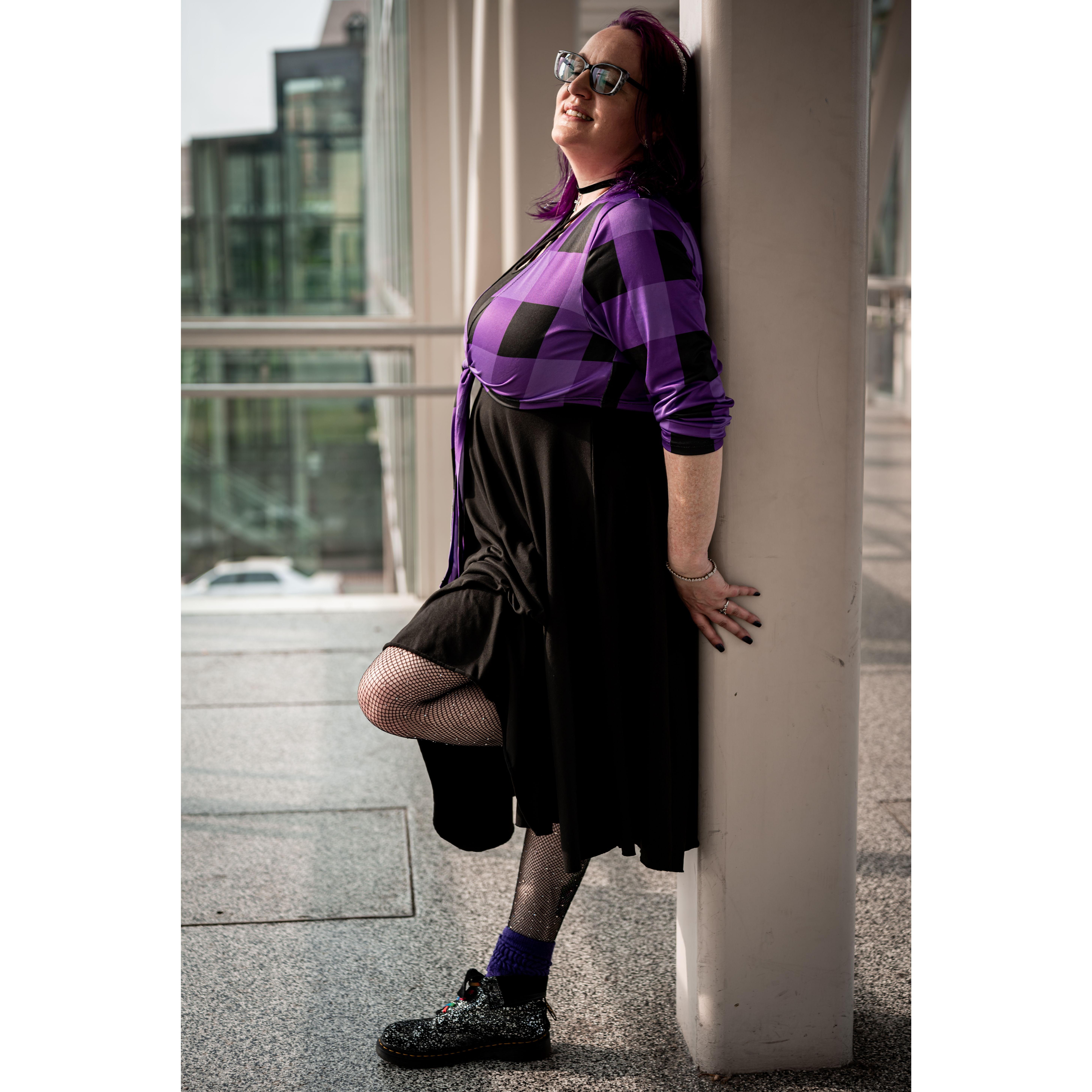 Posing for her pirate.