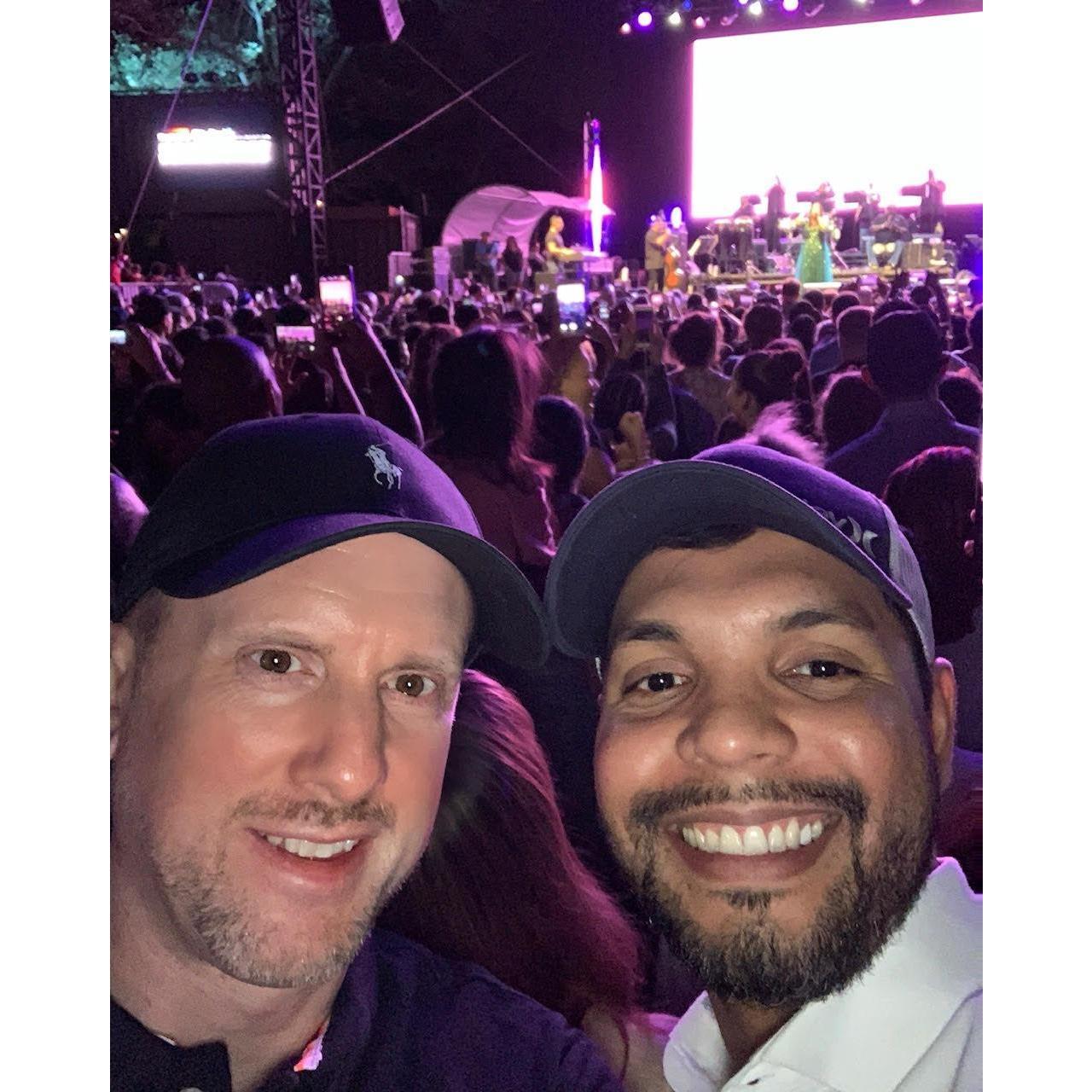 At a concert with La India at Central Park