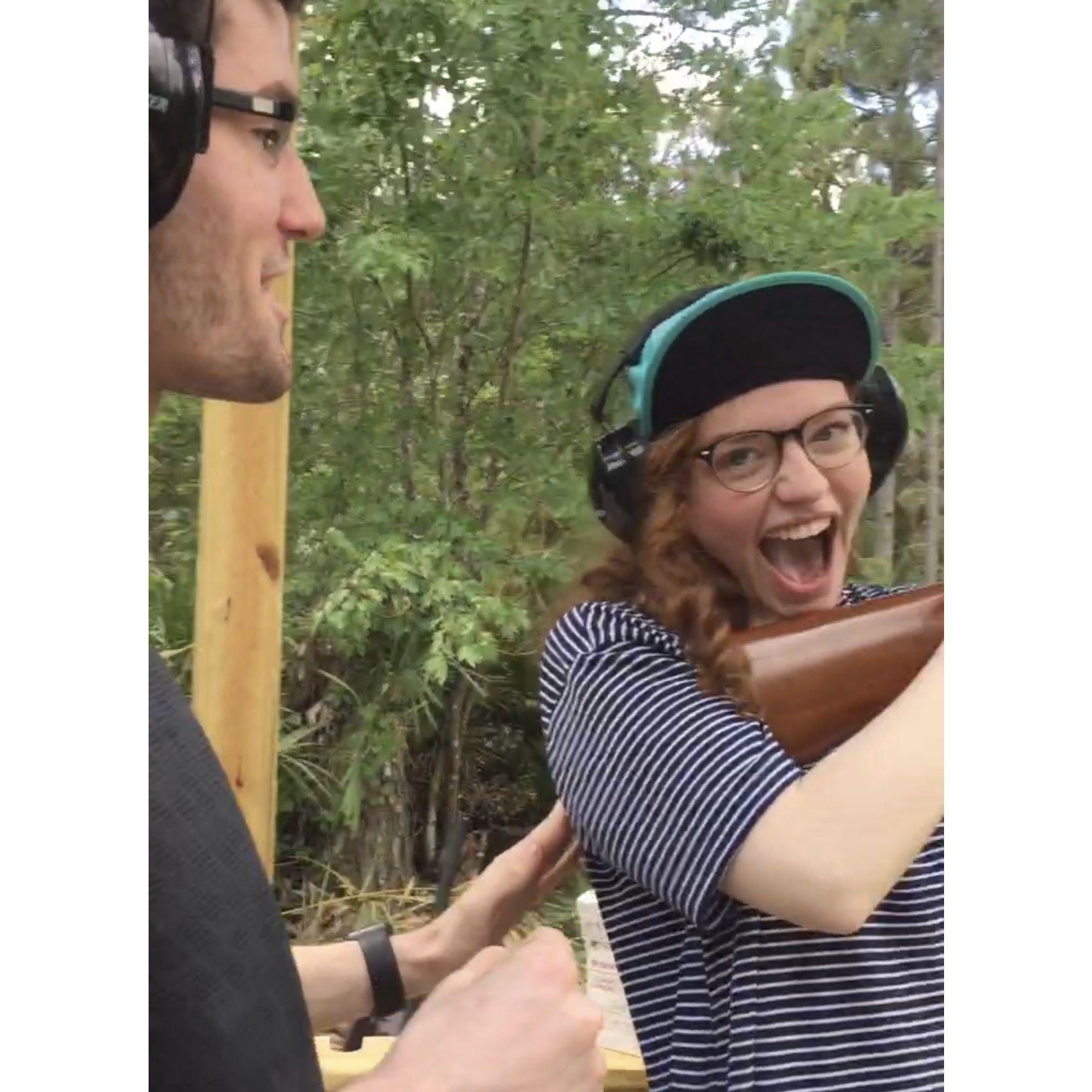 The first time Daniel took Lexie clay shooting