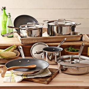 All-Clad d5 Stainless-Steel Nonstick 10-Piece Cookware Set