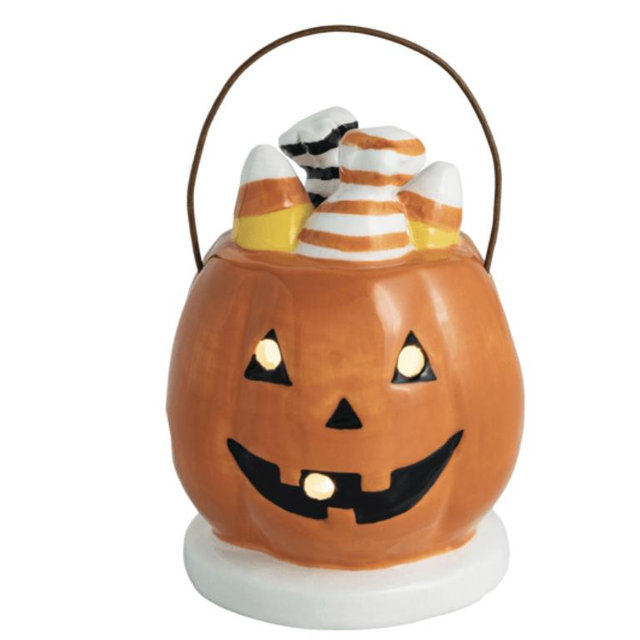 Jack-O-Lantern Basket Light-Up Sitter