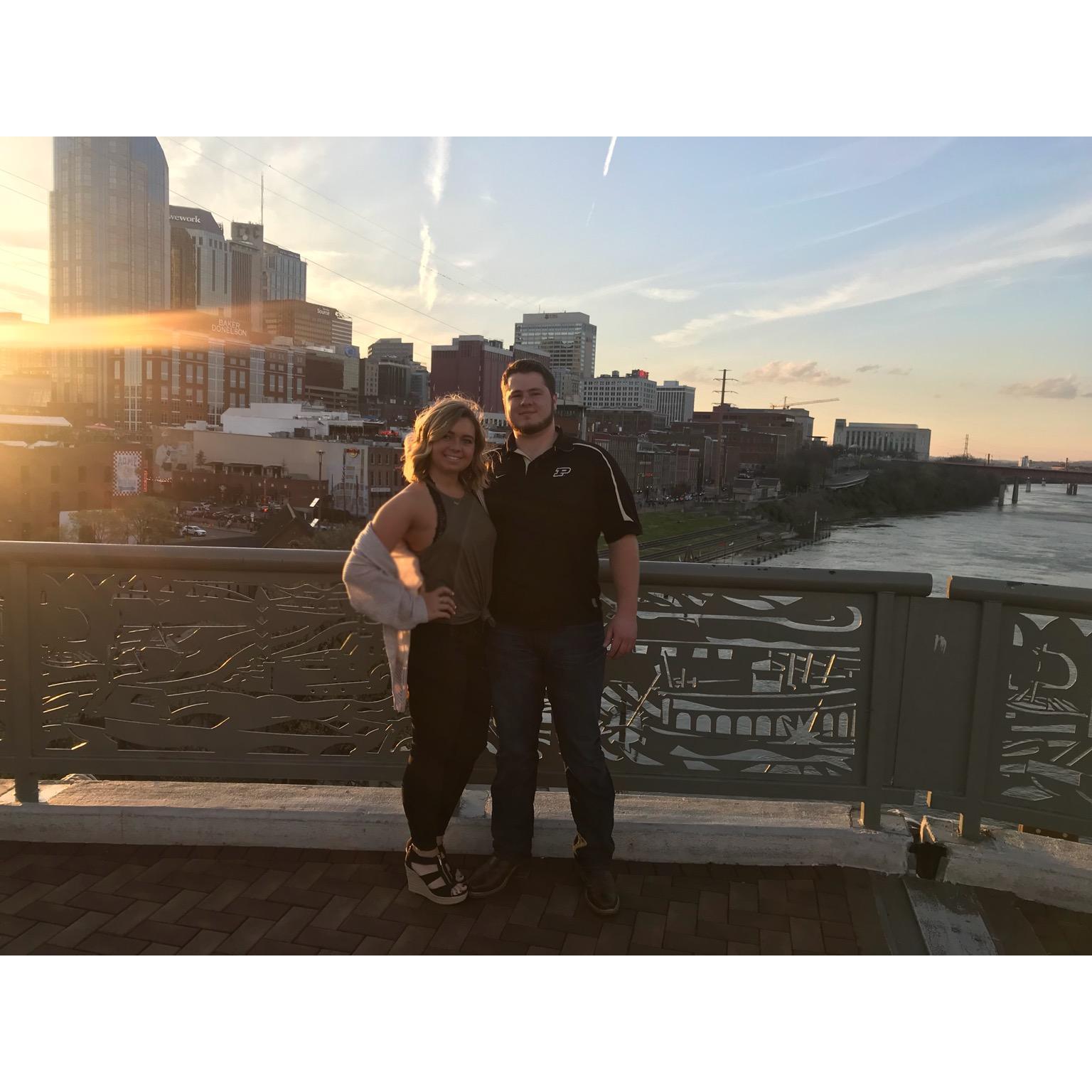 Senior year of college Marcel and Amy took a 2 week spring break road trio from Indiana to Texas and back to Indiana, this stop was Nashville, TN. Both of their first times in the city.